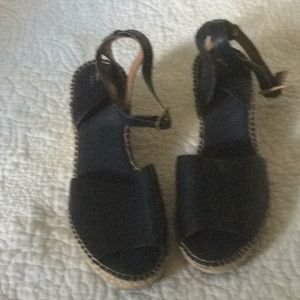 Ladies Clarks espadrille ankle strap sandals